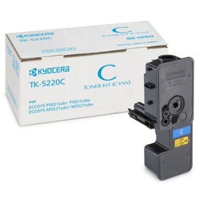 TK5220C Lézertoner P5021cdn, P5021cdw, M5521cdn, M5521cdw nyomtatókhoz, KYOCERA, cián, 1,2k