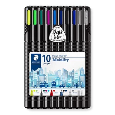 Írószer készlet, 10 darabos, STAEDTLER "Triplus® Multi Set 34"