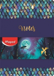 Jegyzetfüzet, tűzött, A5, vonalas, MAPED „Dragon sárkány”